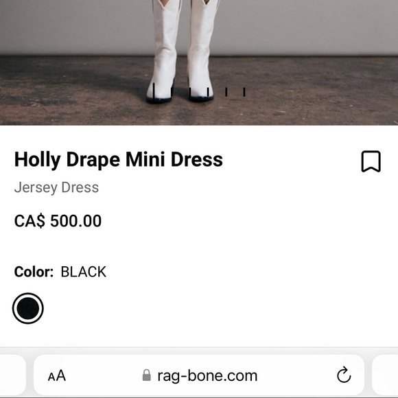 NWOT Rag & Bone Holly Drape Mini Dress - Picture 11 of 11